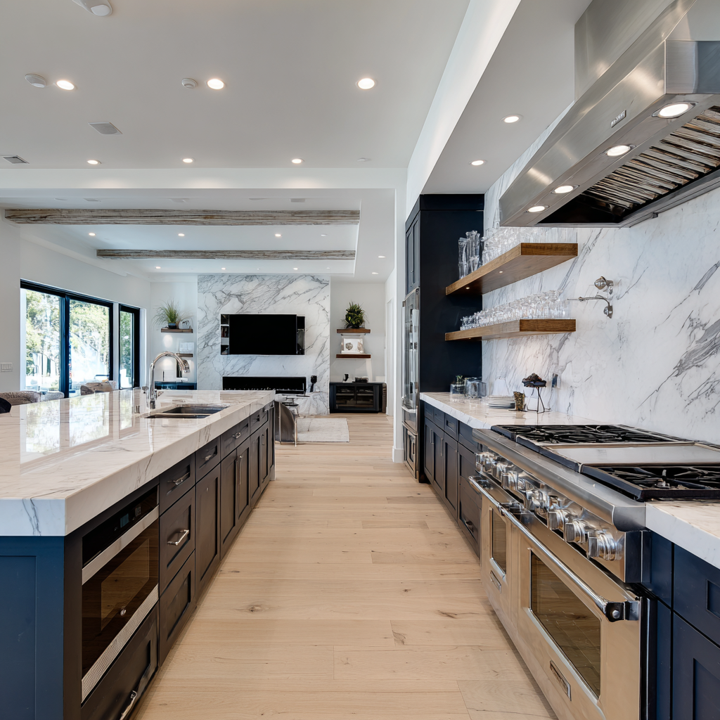 Modern kitchen and dining facility at TGE Trusted Helpline